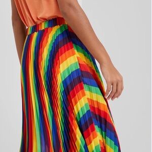 Micheal Kors Pleated Rainbow Midi Skirt - size 2